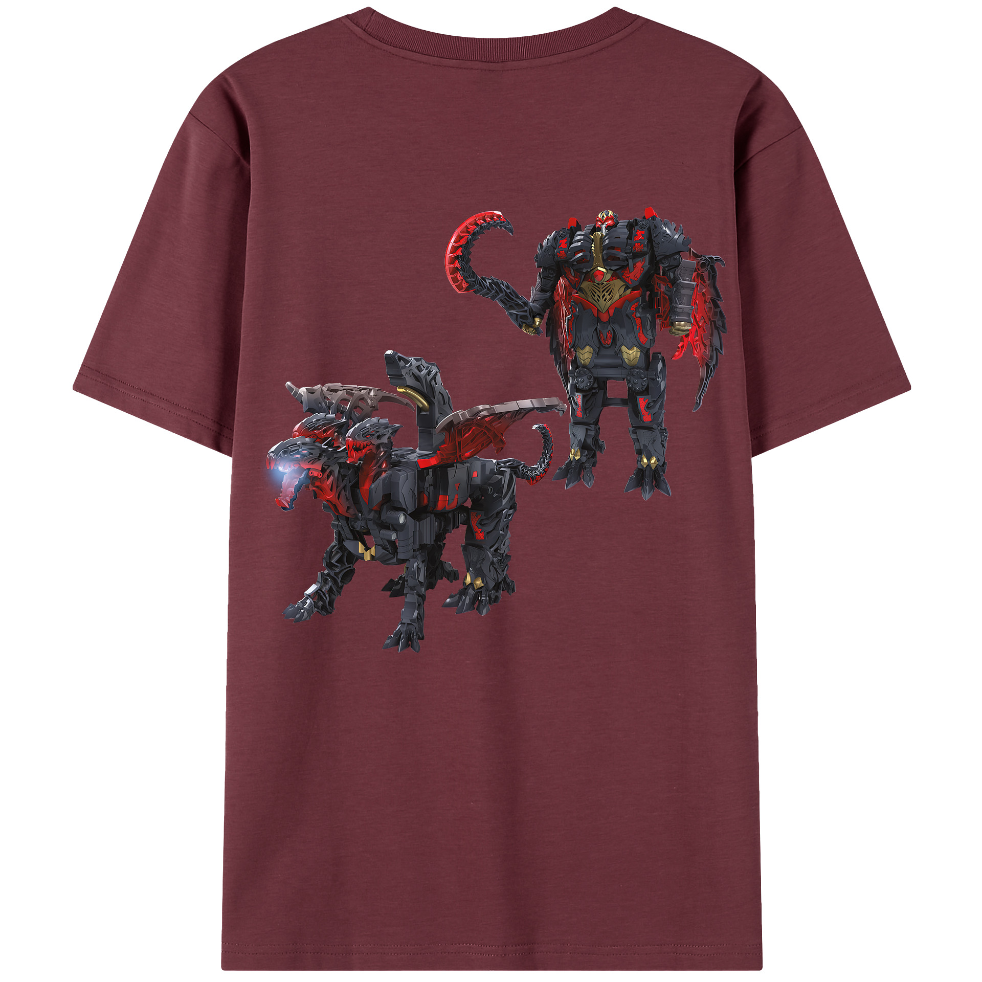 （画像用） Transformers トランスフォーマー 綿100％半袖Tシャツ（背面プリント）